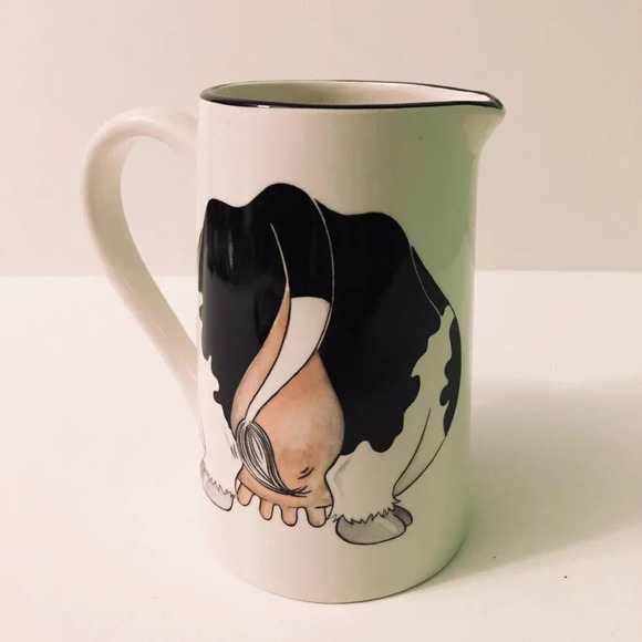 Vtg  Arthur Wood Cow Milk Pitcher Small Ceramic 5.5 Inch Tall England - Picture 5 of 12